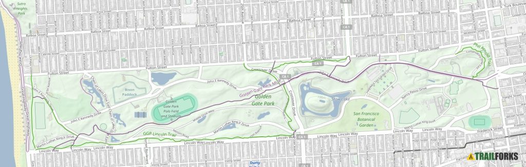 Map of Golden Gate Park trails